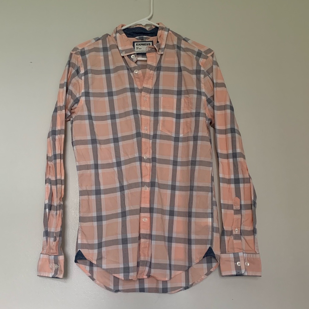 Plaid button down shirt